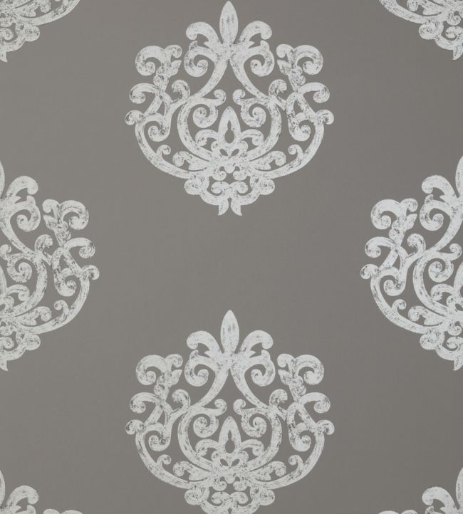 Arran Wallpaper - Metallic on Dark Taupe - AT1449 - Anna French