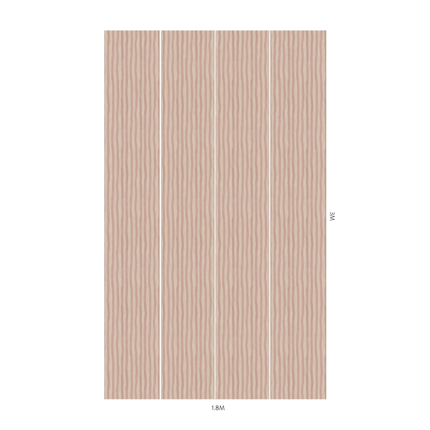 Artist's Stripe Wallpaper - Sakura & Astrantia - House of Hackney