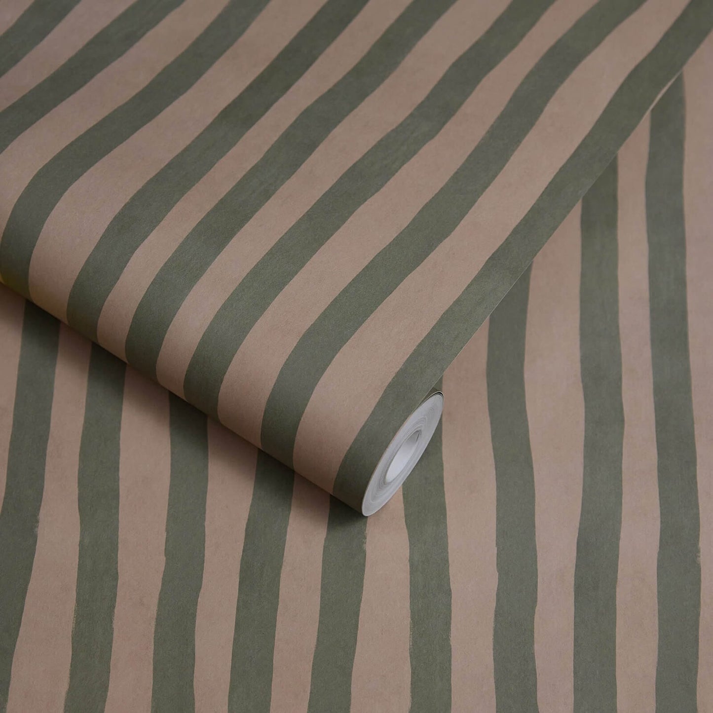 Artist's Stripe Wallpaper - Sap & Alabaster - House of Hackney