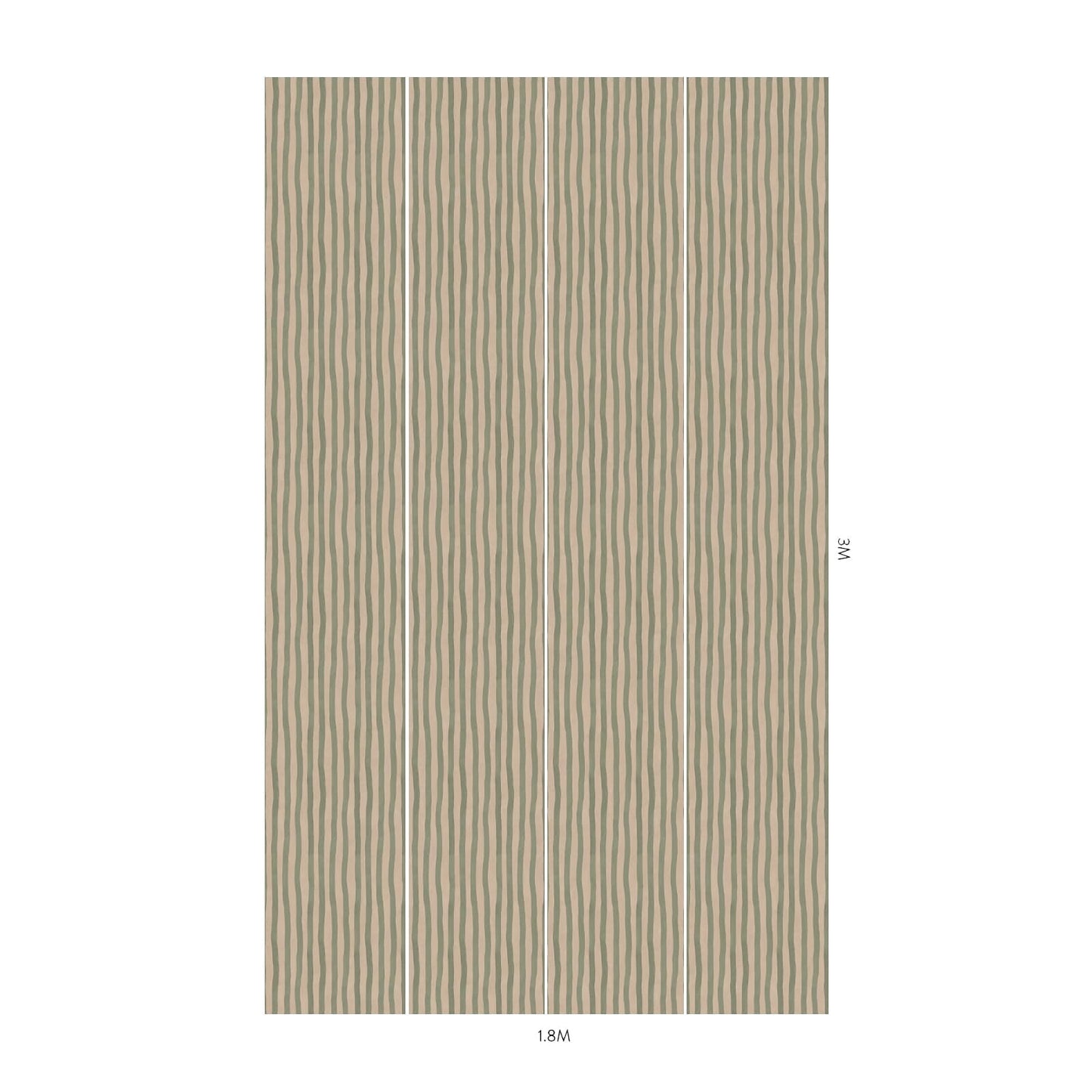 Artist's Stripe Wallpaper - Sap & Alabaster - House of Hackney