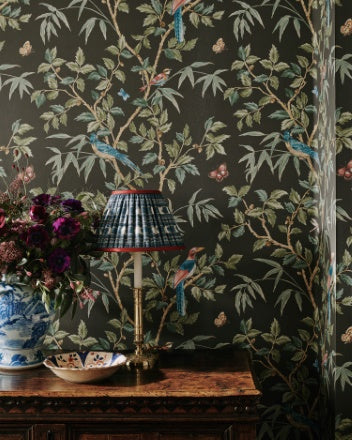 Ashdown Wallpaper - Black - Colefax & Fowler