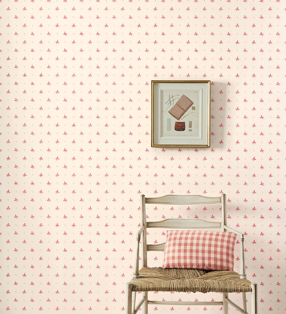 Ashling Wallpaper - Raspberry - Colefax & Fowler
