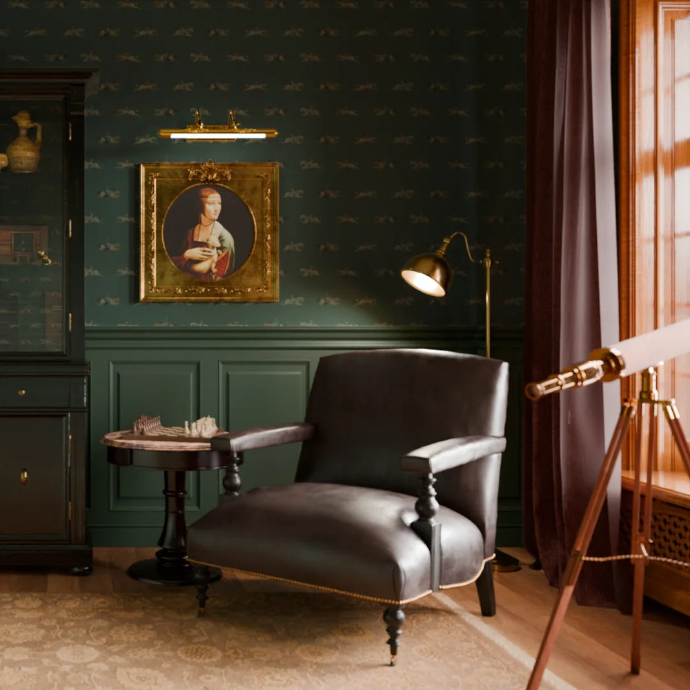 At The Races Wallpaper - Pine Green - Lucie Annabel