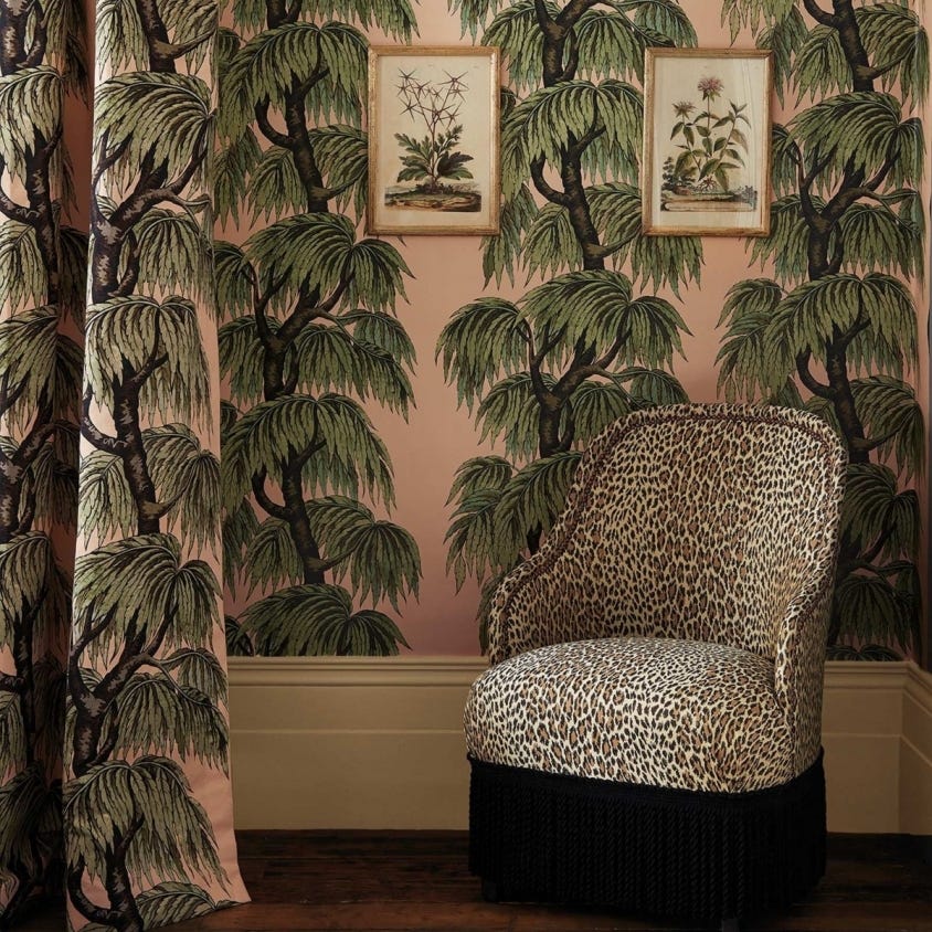 BABYLON Wallpaper - Blush & Willow - House of Hackney