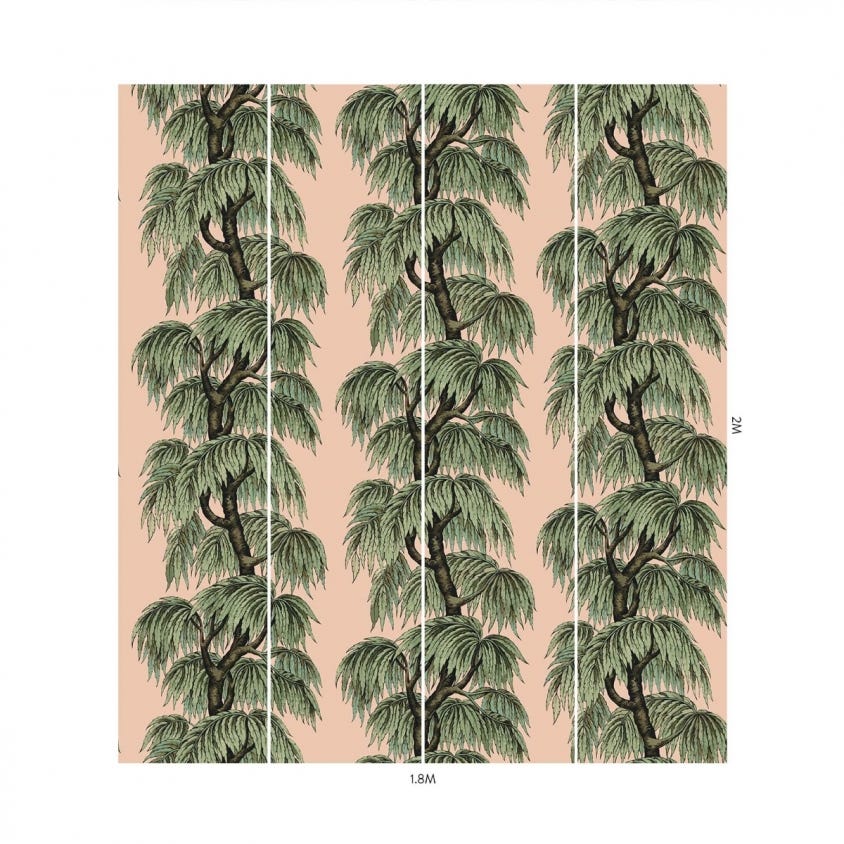 BABYLON Wallpaper - Blush & Willow - House of Hackney