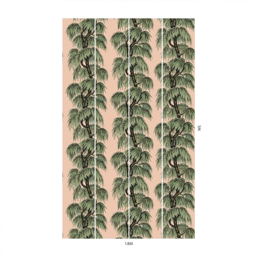 BABYLON Wallpaper - Blush & Willow - House of Hackney