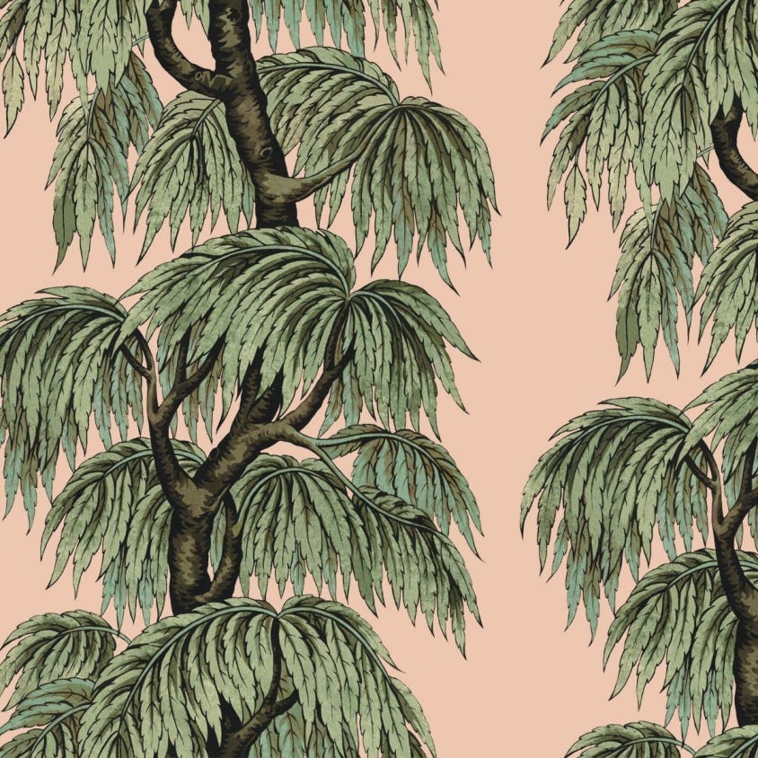 BABYLON Wallpaper - Blush & Willow - House of Hackney