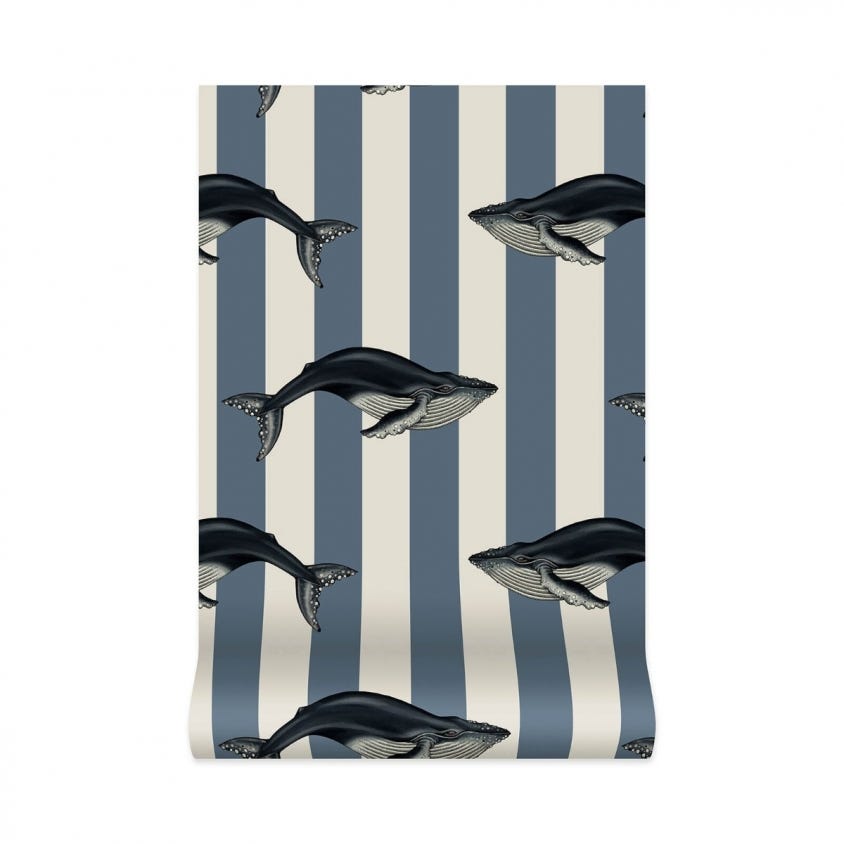 BALEANA Wallpaper - Denim - House of Hackney