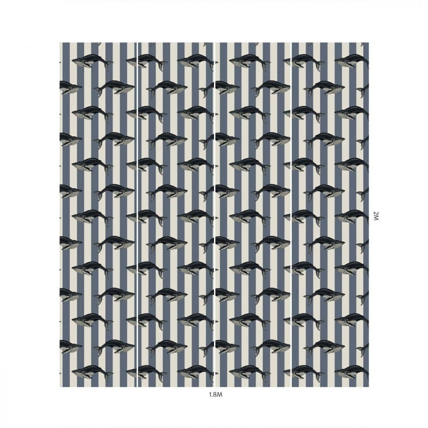 BALEANA Wallpaper - Denim - House of Hackney