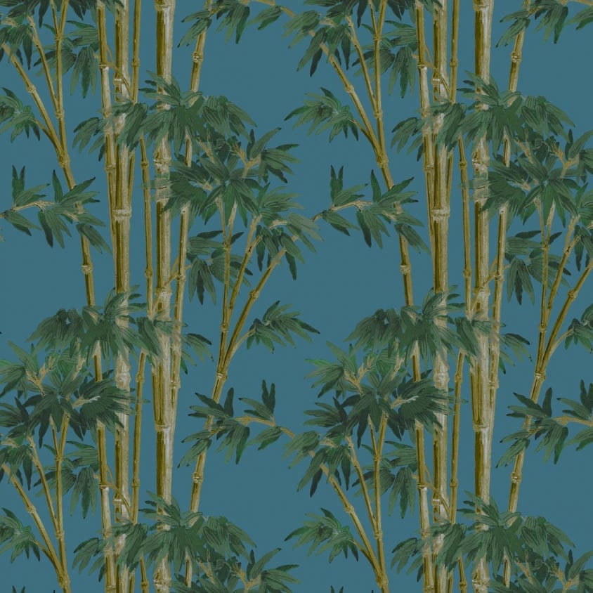 BAMBUSA Wallpaper - Azure - House of Hackney