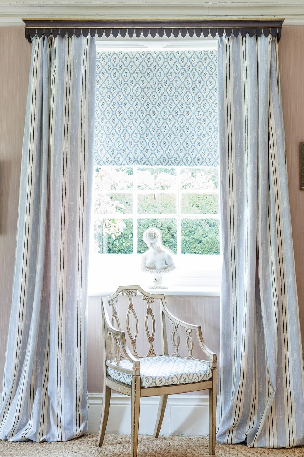 Painter’s Stripe Fabric - Blue - Barneby Gates