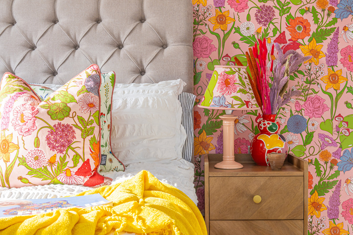 Bloom Wallpaper - Pink - Wear The Walls
