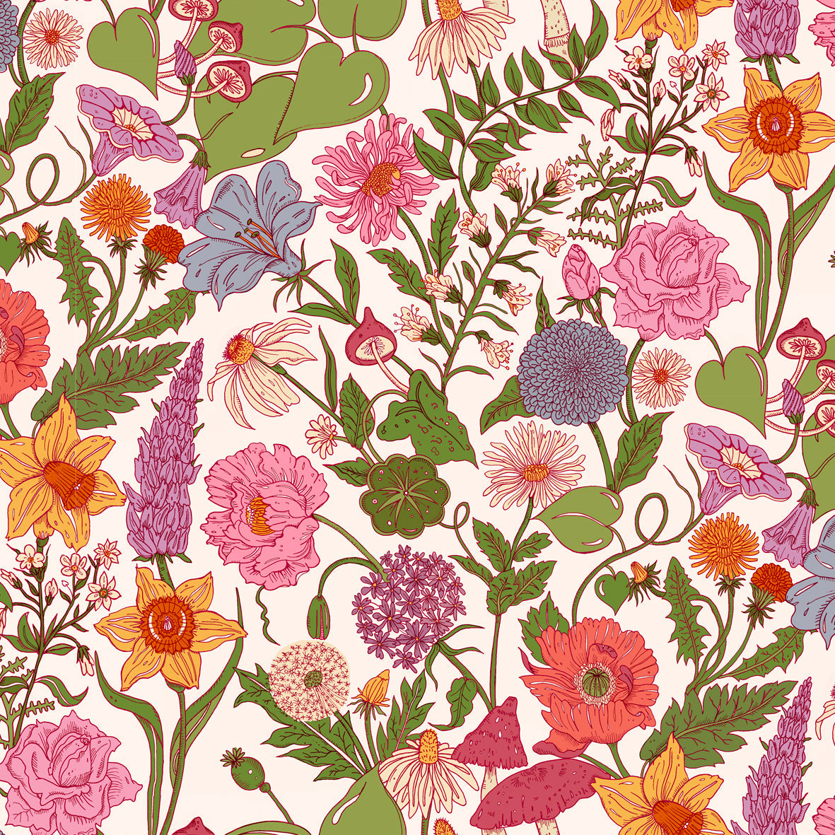 Bloom Wallpaper - Multicolor - Wear The Walls