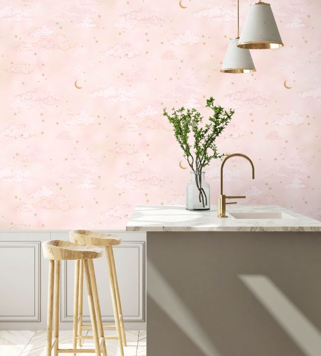 Starry Clouds Wallpaper - Pink - Brand McKenzie