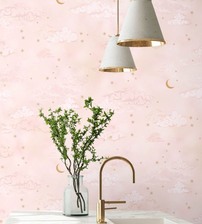 Starry Clouds Wallpaper - Pink - Brand McKenzie