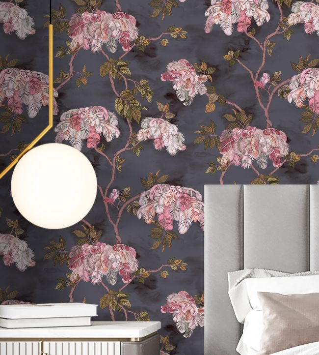 Feather Palm Wallpaper - Gray - Brand McKenzie