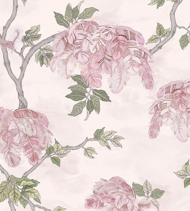 Feather Palm Wallpaper - Pink - Brand McKenzie