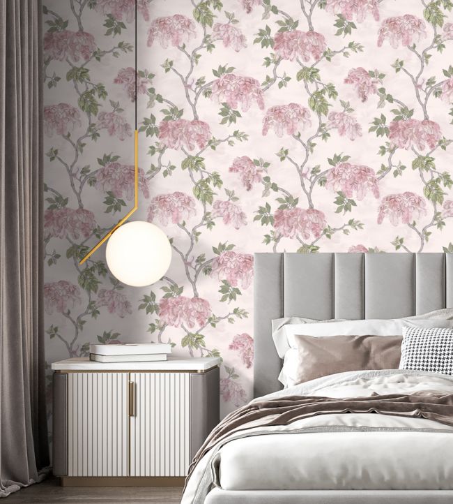 Feather Palm Wallpaper - Pink - Brand McKenzie