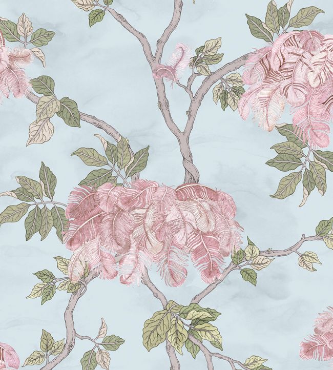 Feather Palm Wallpaper - Teal - Brand McKenzie