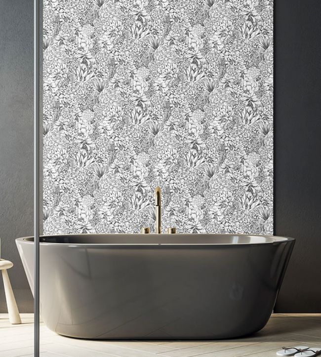 Alpine Landscape Room Wallpaper - Gray