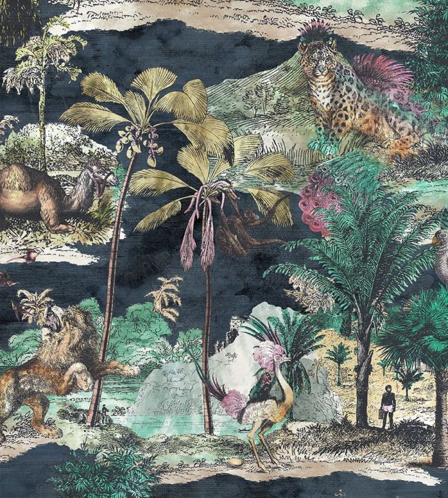 Animal Islands Room Wallpaper 3 - Green