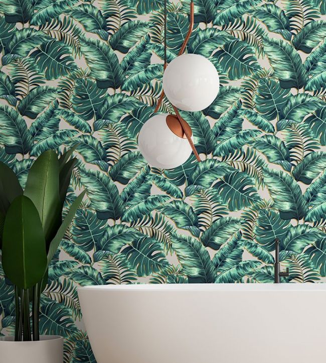 Banana Leaves Room Wallpaper 2 - Green