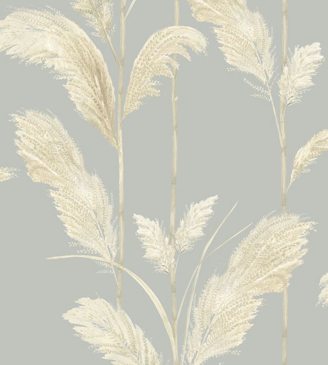 Pampas Grass Wallpaper - Gray