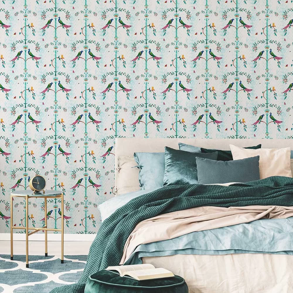Boboli Wallpaper - Verdigris - Petronella Hall