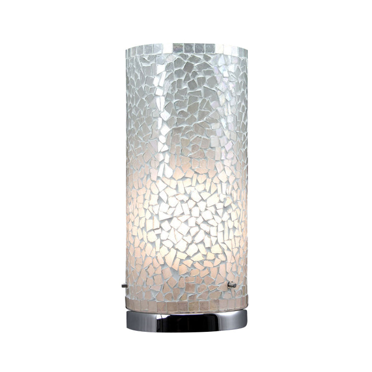 Brunswick Mosaic Table Lamp White Chrome