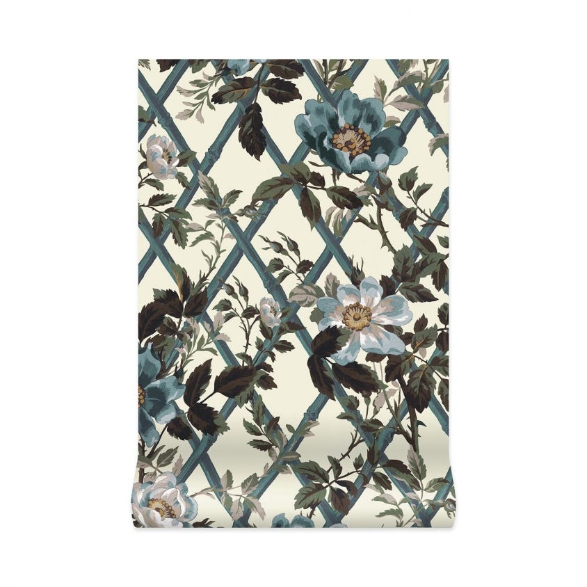 BRYHER ROSE Wallpaper - Lapis Blue - House of Hackney