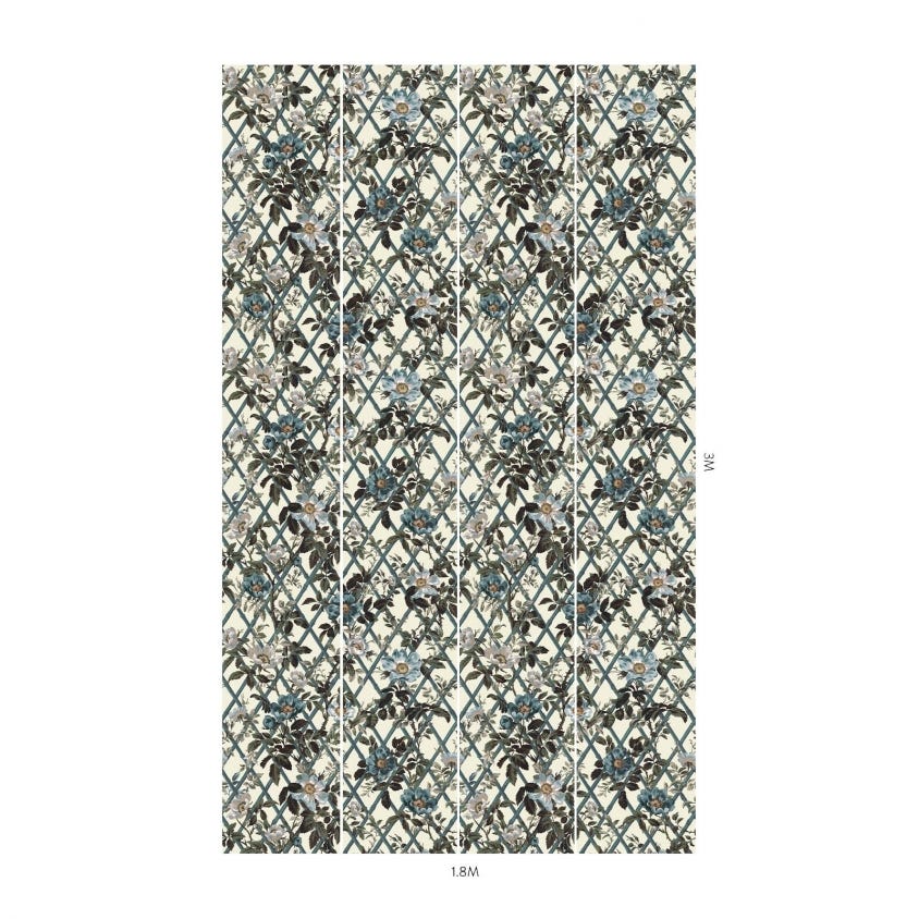 BRYHER ROSE Wallpaper - Lapis Blue - House of Hackney