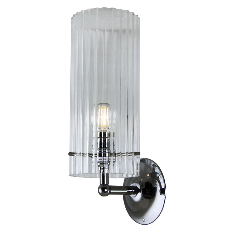 Reeded Cylinder Bula Wall Light Chrome