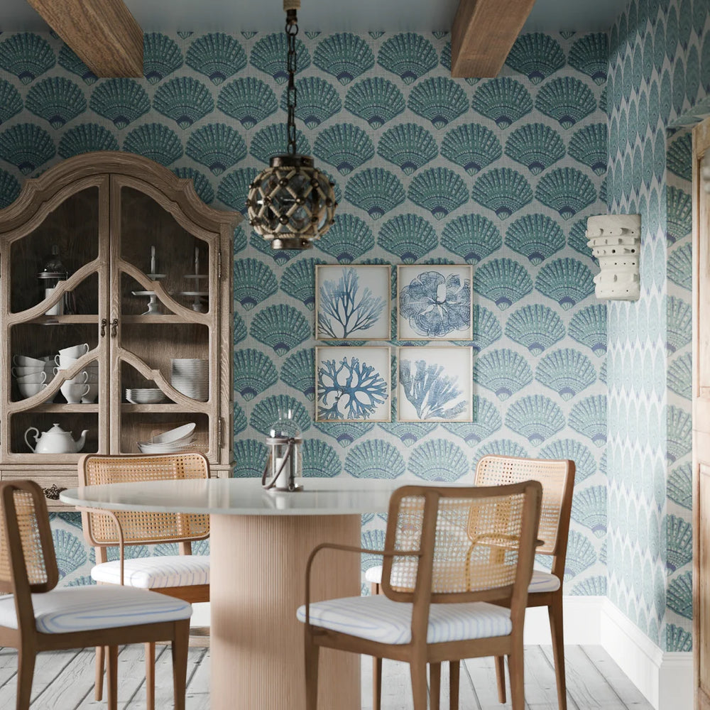 Beachcomber Wallpaper - Teal - Lucie Annabel