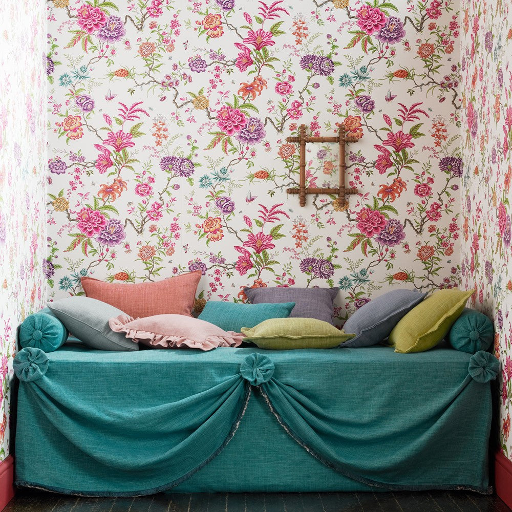 Beauchamp Wallpaper - Rose Persan - 03111-01 - Manuel Canovas