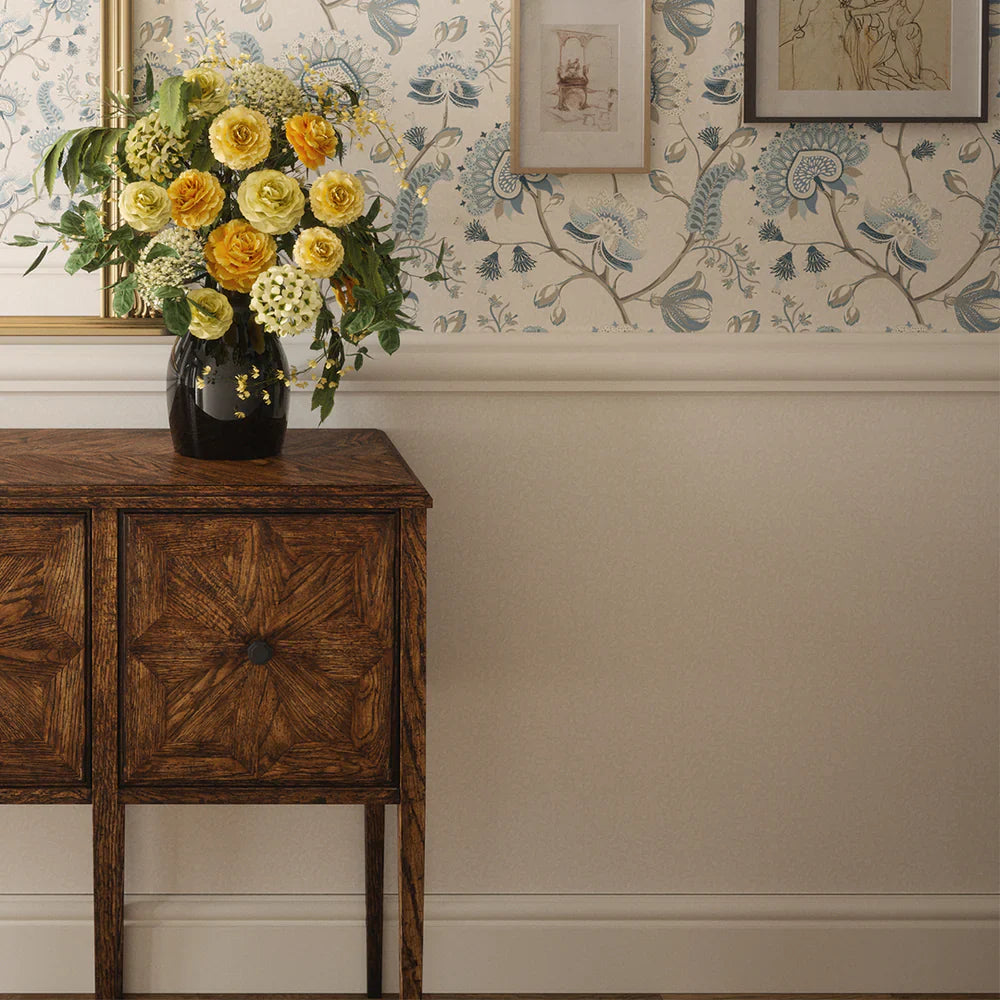 Beaumont Plain Wallpaper - Ecru - Lucie Annabel