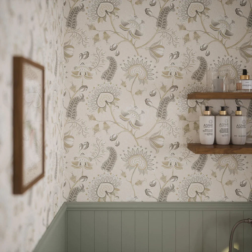 Beaumont Wallpaper - Soft Neutrals on Ecru - Lucie Annabel