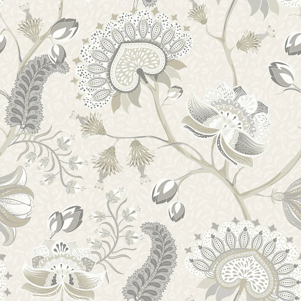 Beaumont Wallpaper - Soft Neutrals on Ecru - Lucie Annabel