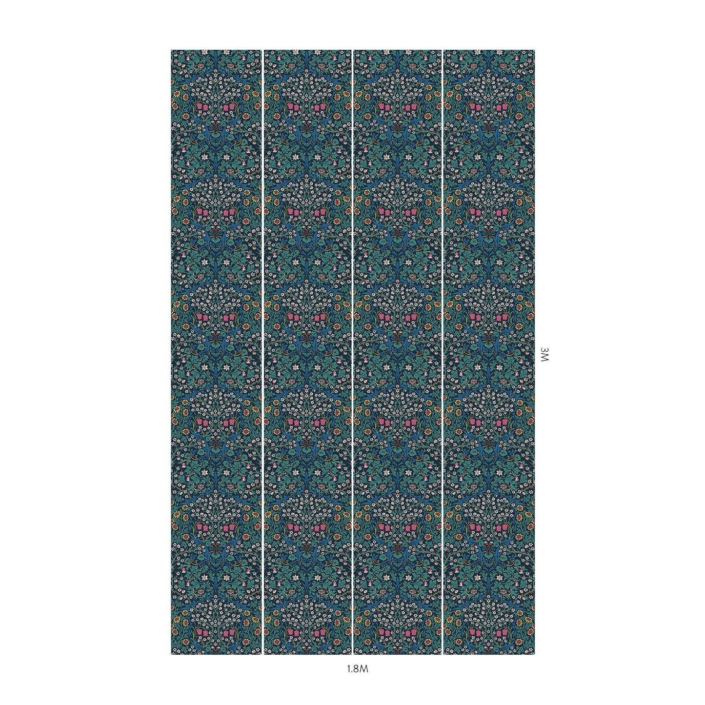 Blackthorn Wallpaper - Emerald - House of Hackney