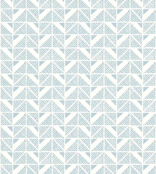 Bloomsbury Square Wallpaper - Soft Blue - AT23114 - Anna French