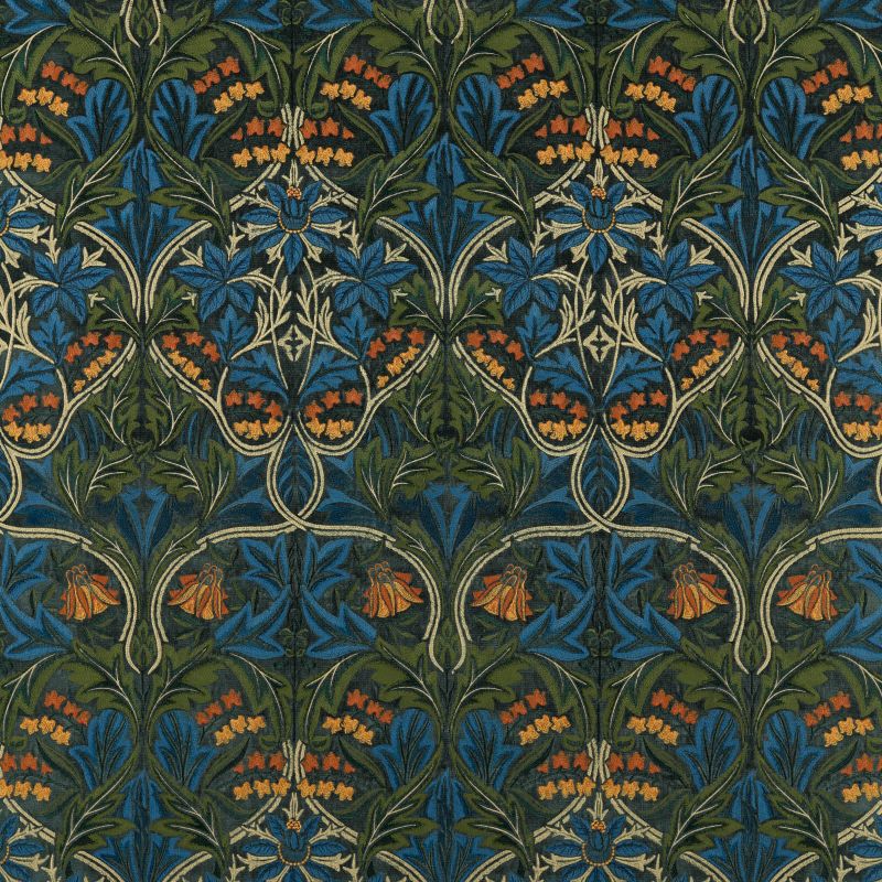 Bluebell Embroidery Fabric - Tump/Webbs Blue - 237292 - Morris & Co