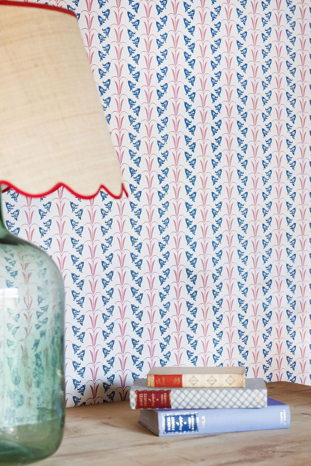 Bluebells Wallpaper - Blue / Raspberry - BG3000101 - Barneby Gates