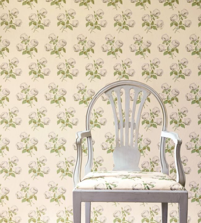 Bowood Wallpaper - Grey/Green - Colefax & Fowler