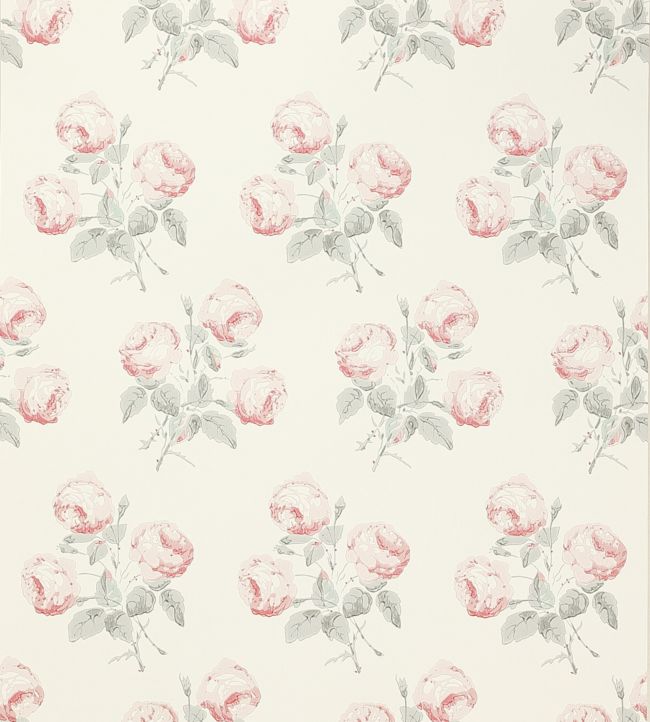 Bowood Wallpaper - Pink/Grey - Colefax & Fowler