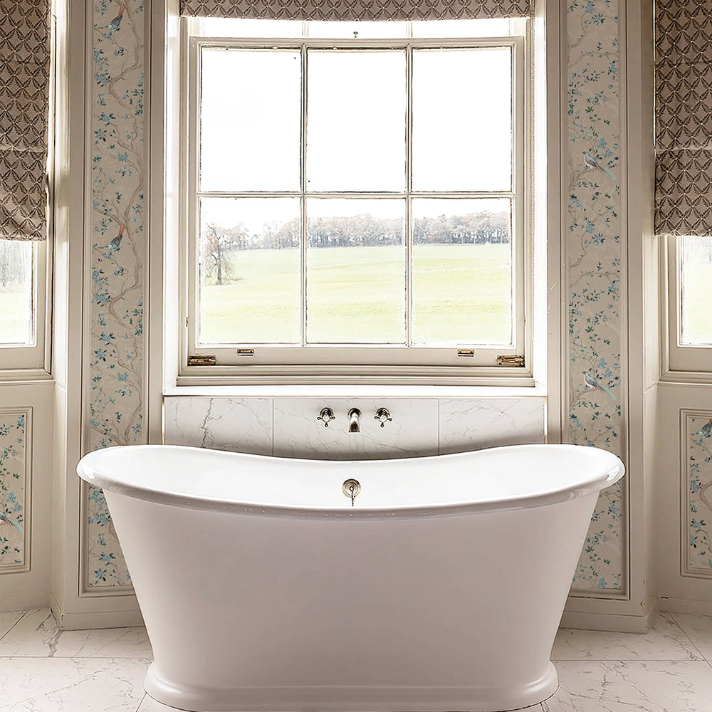 Branches and Birdsong Wallpaper - Latte - Lucie Annabel