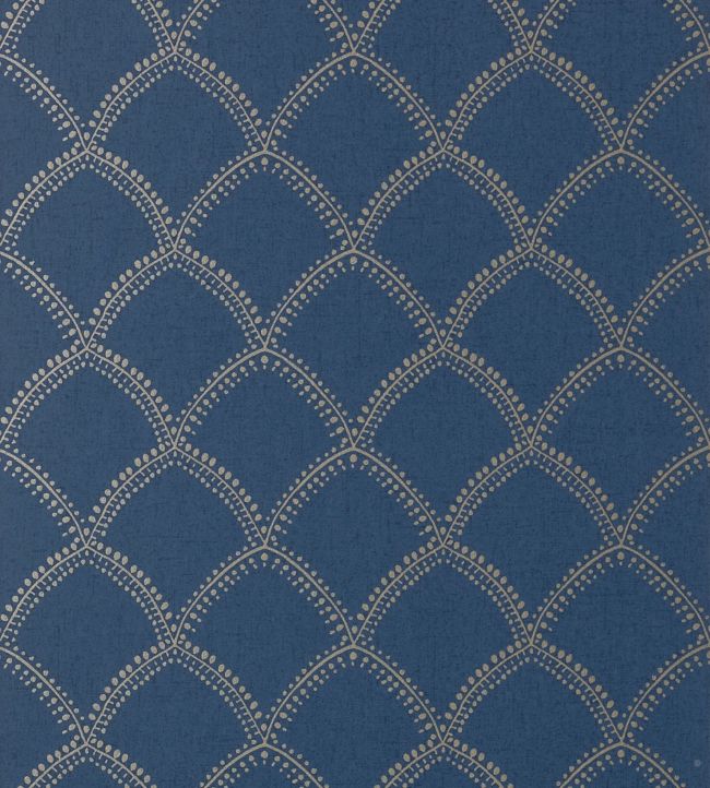 Burmese Wallpaper - Metallic on Navy - AT7911 - Anna French