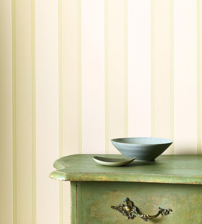 Chartworth Stripe Wallpaper - Stone - Colefax & Fowler