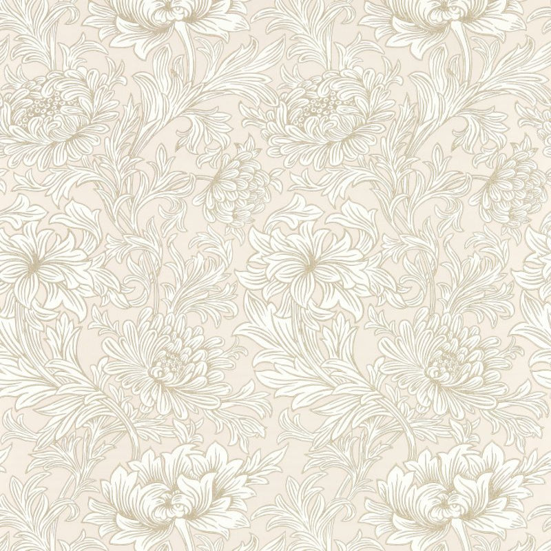Chrysanthemum Toile Wallpaper - Cochineal Pink - 217070 - Morris & Co