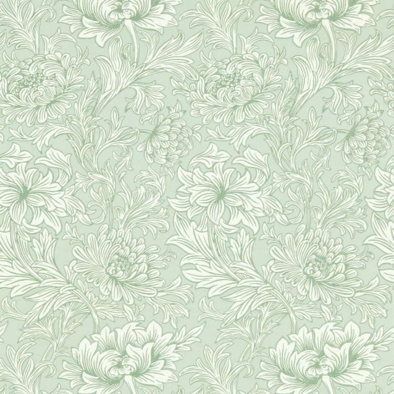 Chrysanthemum Toile Wallpaper - Willow - 217069 - Morris & Co