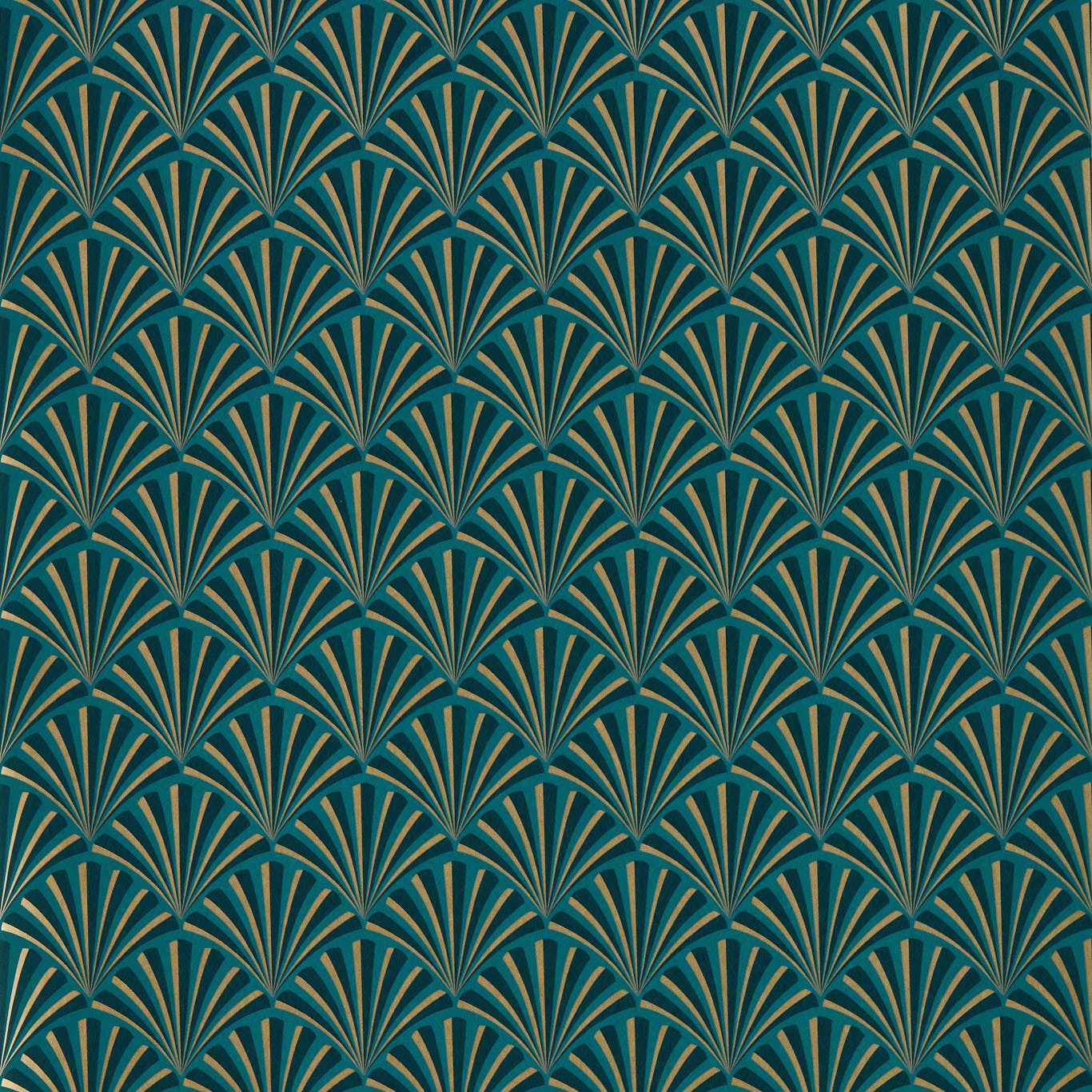 Chrysler Wallpaper - Teal - Clarke & Clarke