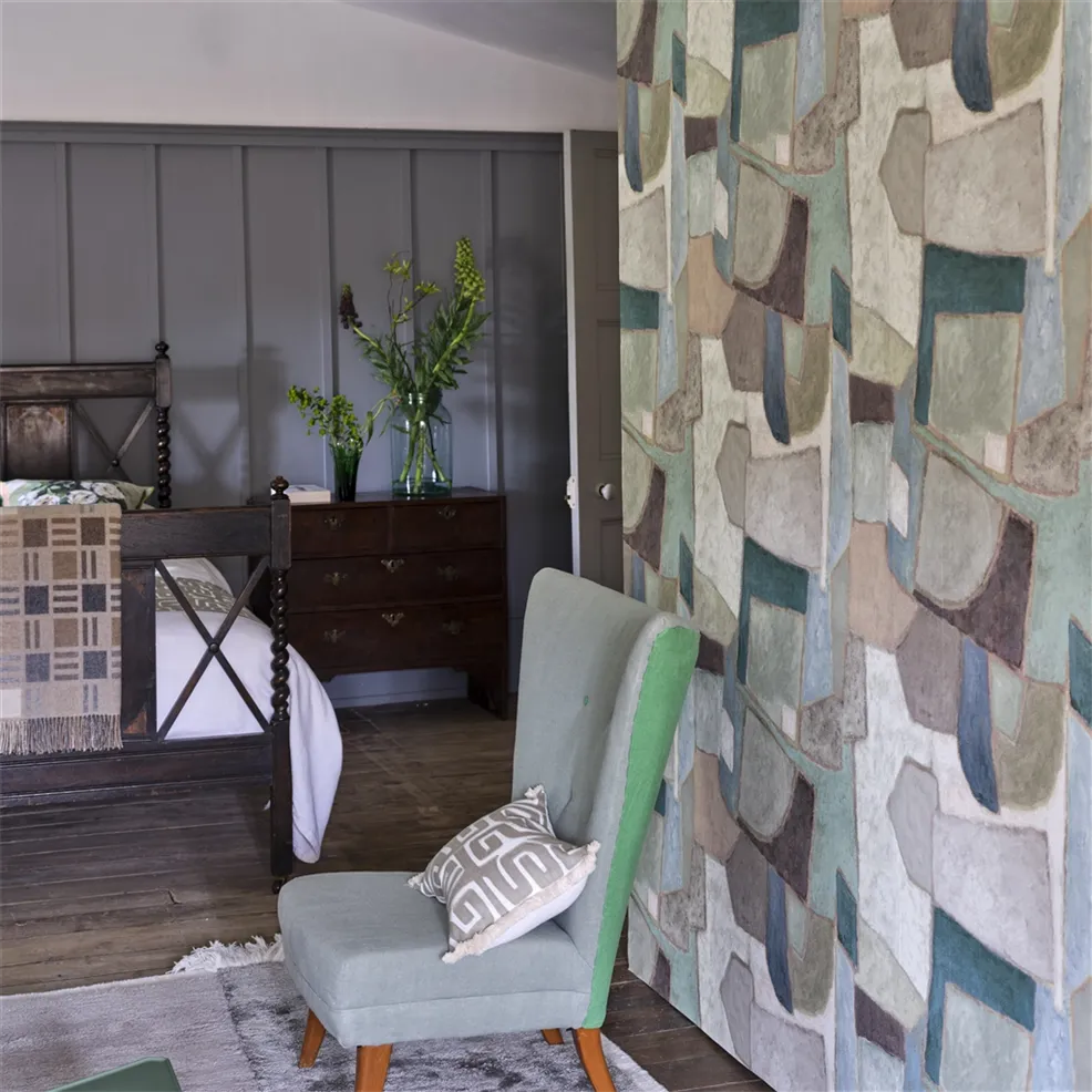 Clay Collage Wallpaper - Ecru - PDG1201/01 - Designers Guild